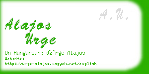 alajos urge business card